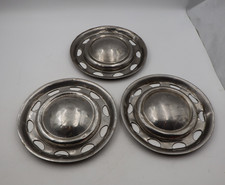 3 x Vintage Classic Mini Hub Caps/Chrome Wheel Trim