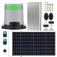 Blütezeit Sliding Gate Opener 1400LB w/25W Solar Panel/WiFi/Battery Backup