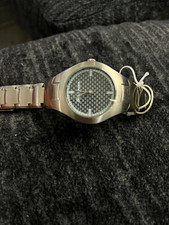 Womens Silver Tone Oval Analog Wristwatch, Me...
