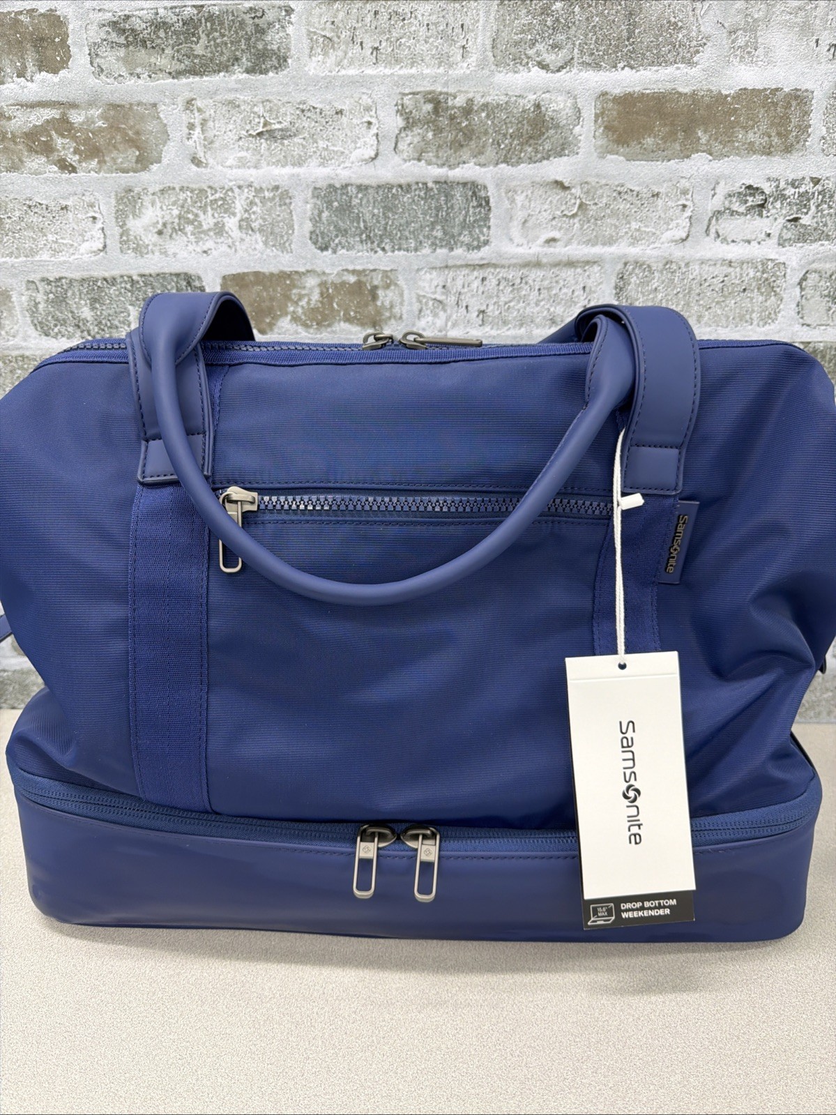 Samsonite Drop-Bottom Weekender Duffel Navy