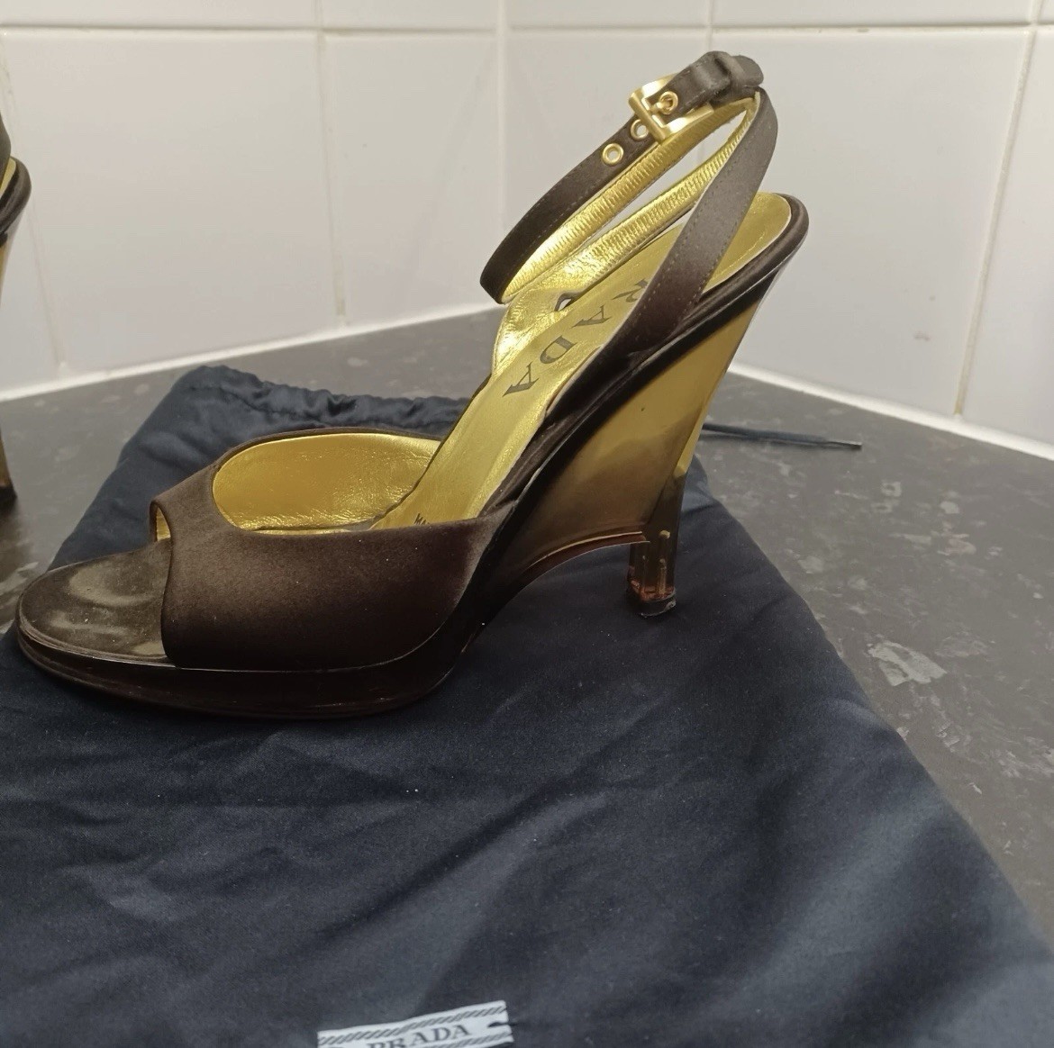 Shoes-heels-Prada Vintage Sandles 1998 Uk 4.5 image 5