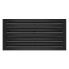 BUILDMART - 24x12 Modern AC Vent Cover - Decorative Black Aluminum Air Vent -...