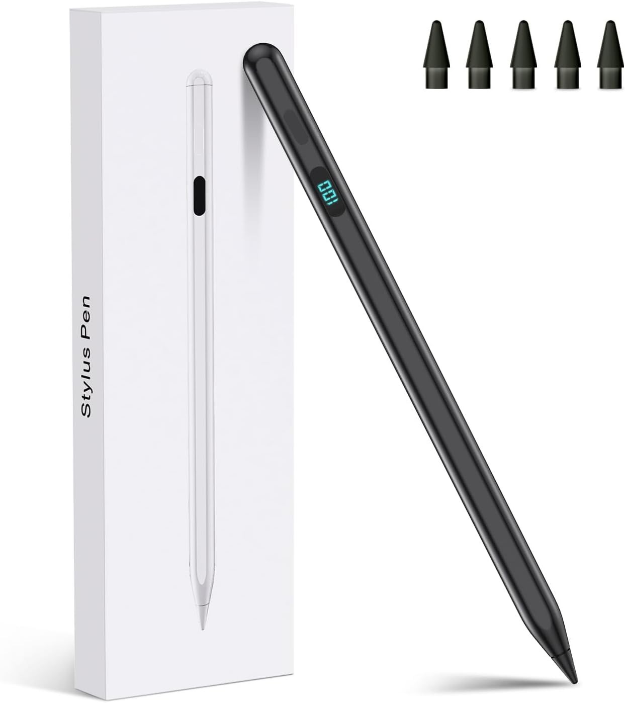 iPad Stylus Pencil with 5 Extra Tips, Magnetic Attachment & Fast USB-C Charging