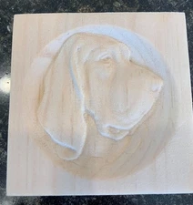 Bloodhound Dog Engraving Wood Corner Trim Block Door Trim Block Window Trim