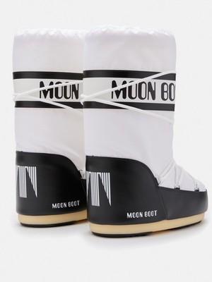 Brand New - Moon Boots - Icon Black/White Nylon  (US 9/10.5, EU42/44)  Unisex