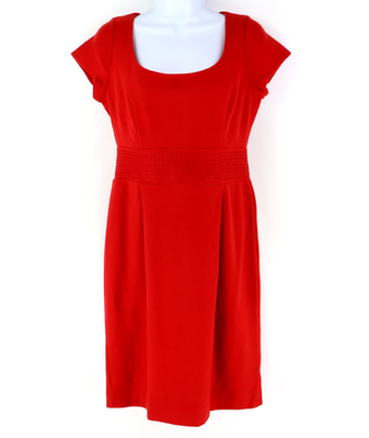 banana republic red pleated dress Satin Pleated Midi Dress