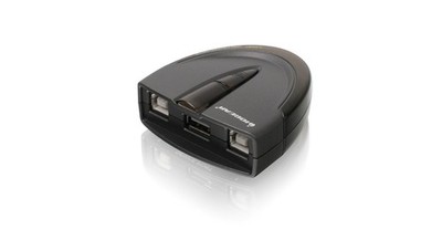 2 Port USB 2.0 Switch Auto Printer Manually Auto Control LEDs Plug Play GUB231