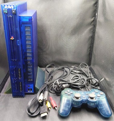 PS2 OCEAN BLUE Console System Made in Japan SCPH-37000 L NTSC-J Playstation2