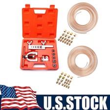 New 25ft 316 14 Copper Coated Brake Line Double Single Flaring Tool Kit New 25ft 316 14 Copper Coated Brake Line Double Single Flaring Tool Kit