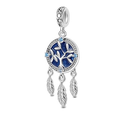 Gnoce Charm Anhänger Traumfänger GNC106 Silber