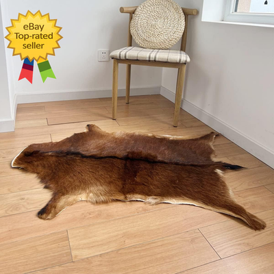 #ad Red Deer Hide Rug Deer Skin Rug Deer Taxidermy Fireplace Deerskin Decor Reindeer $50.37