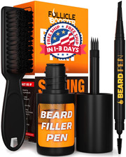 Kit lapiz barba relleno hombres 3 en 1 impermeable resistente sudor marron medio