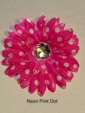 12 Large Gerber Daisy 4" Flower Heads Chevron Dots Camo Wholesale Hair Bows