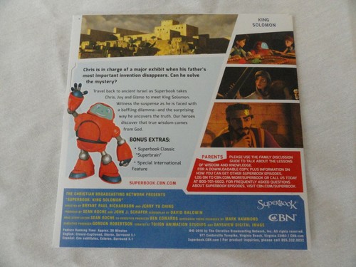 DVD Superbook - King Solomon - CBN 28 mins in 5.1 surround sound Easter Sunday - Foto 2 di 5