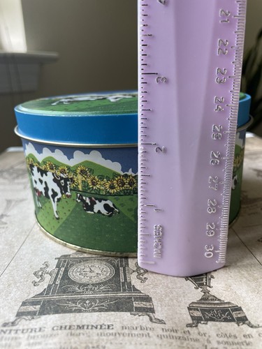 Latta portaoggetti in metallo tema mucca casale rustico vintage - Foto 2 di 5