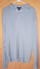 Dress Shirt, Grey/light silver Men's size: XL by Kenneth Cole New York, preowned