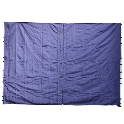 2 Seitenteile für PROFI Falt Pavillon 3x3m blau PE mit Reißverschluss Zipper - Bild 2 von 8