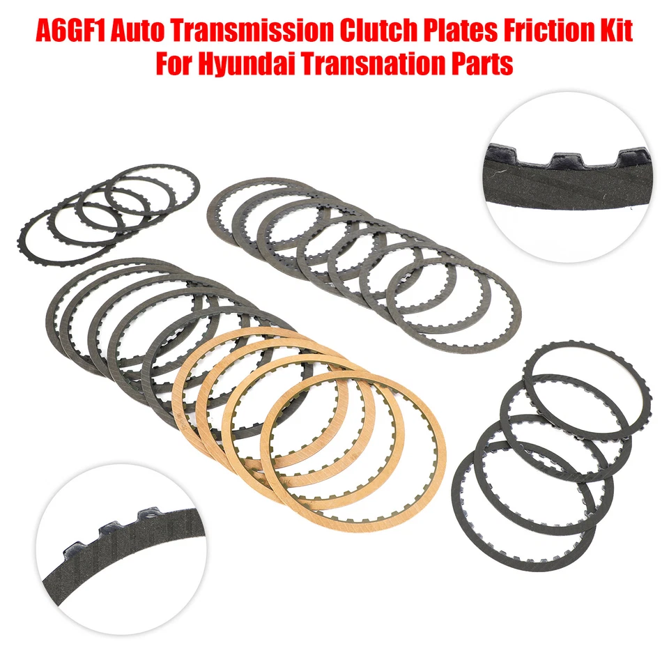 A6GF1 Auto Transmission Clutch Plates Friction Kit For Hyundai Transnation Part Foto 4 de 4