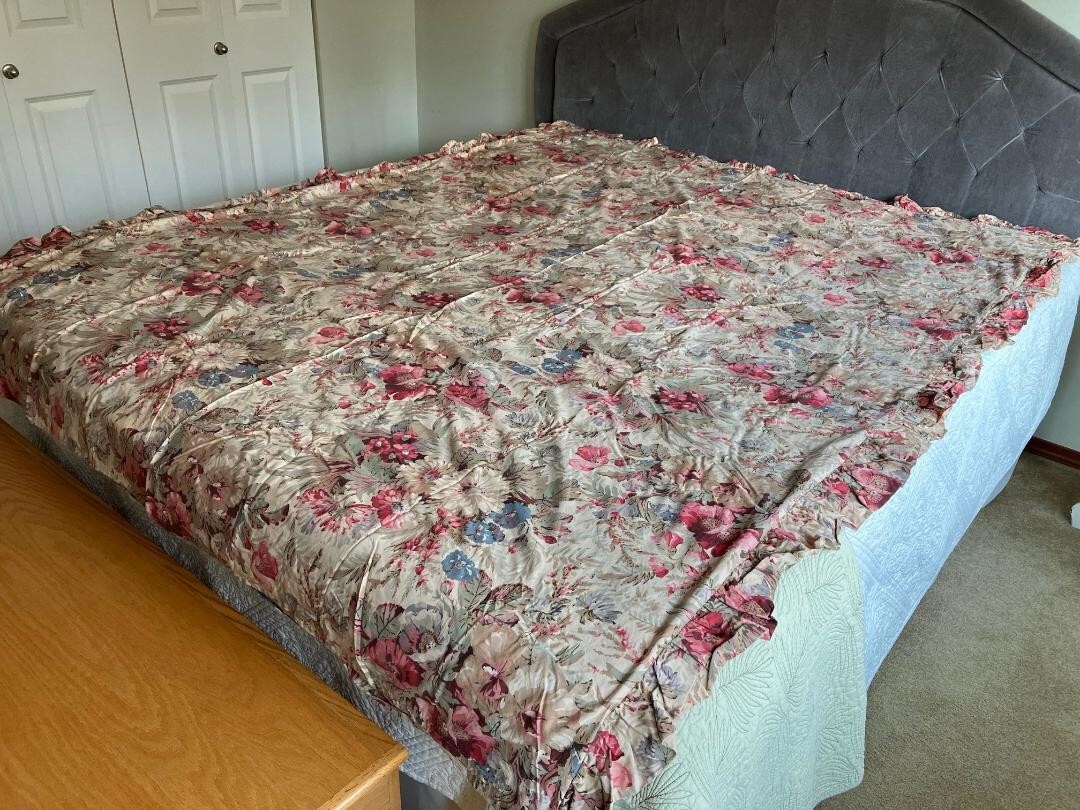 RALPH LAUREN COASTAL GARDEN FLORAL RUFFLED TWIN DUVET W/ TOP