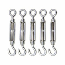 LOT DE 5 Tendeur POUR  câble M6 (6mm) 304 en acier inox  Crochet & Oeil