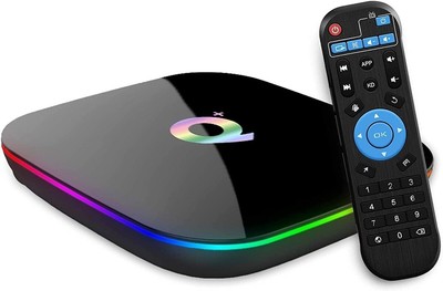 10.0 TV Box 4GB RAM 32GB ROM, Q Plus Android Box H6 Quad-core WiFi 2.4GHz Suppor