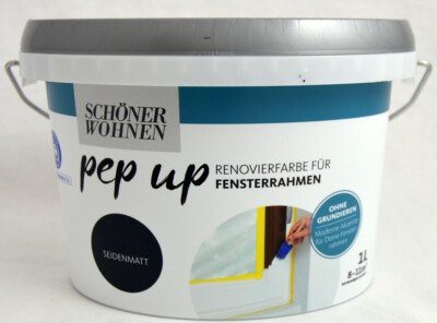 Pep up Renovierfarbe für Fensterrahmen Anthrazit seidenmatt 1l