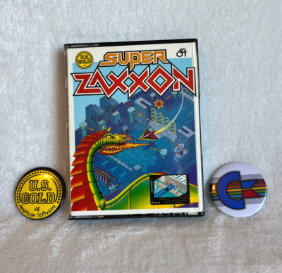 Commodore 64 / 128 CBM C64 Super Zaxxon - GRATIS Badges sehr guter Zustand
