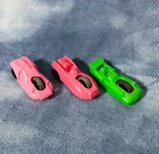 Three Vintage JVZ Co Gyro Wheel Racers Quaker Cereal Premium Toys 1960s