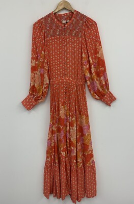 Spell Yellow Rose Gown Maxi Dress Orange Size XS NEW RRP