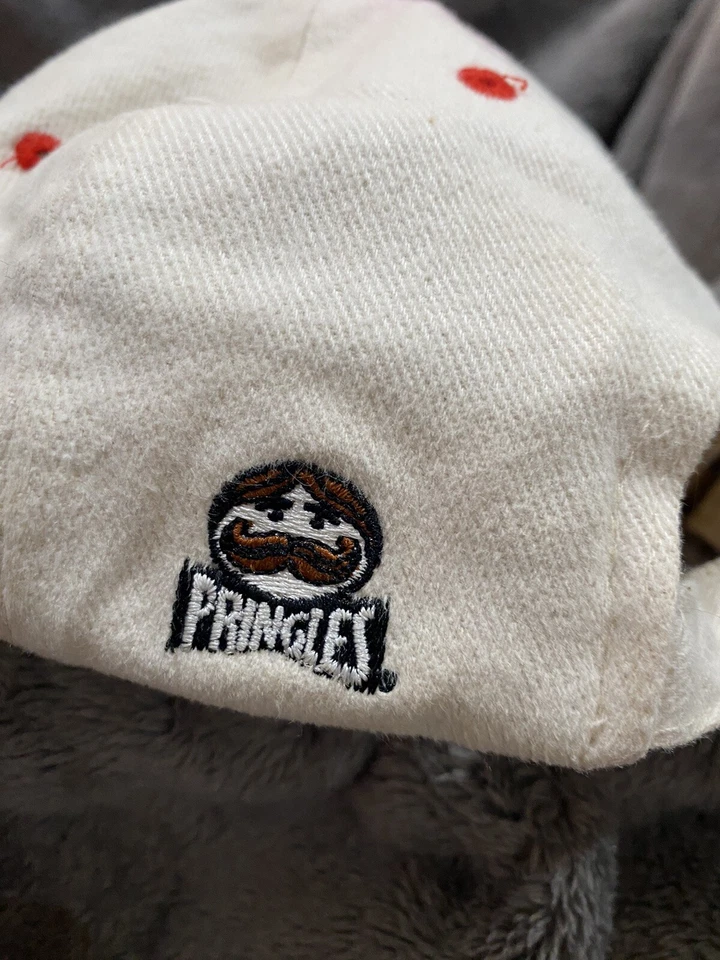 Sombrero Pringles Vintage “Slam The Stack” Bordado Dos Tonos Rojo Papá Sombrero Años 90 Foto 3 de 4