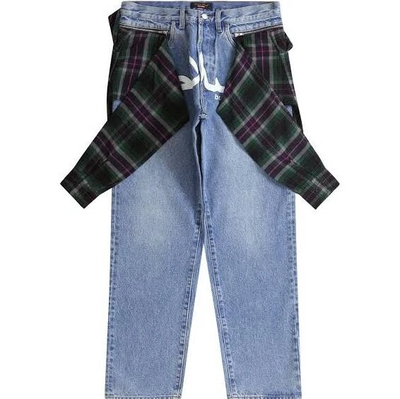 SUPREME X UNDERCOVER LAYERED JEAN WASHED INDIGO Sz 38 | eBay