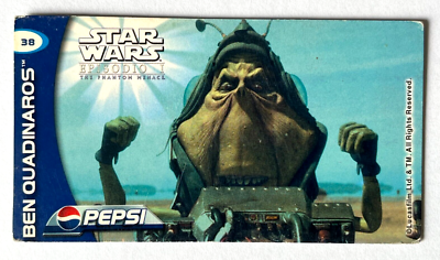 Star Wars Episode I Pepsi Card #38 BEN QUADINAROS TCG Mexico 1999