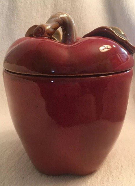 Trippies Apple Novelty Cookie Jar Canister Kitchen Decor Retired