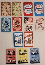 13 Single Swap Trading/Playing Cards - Canasta and Mexican Theme