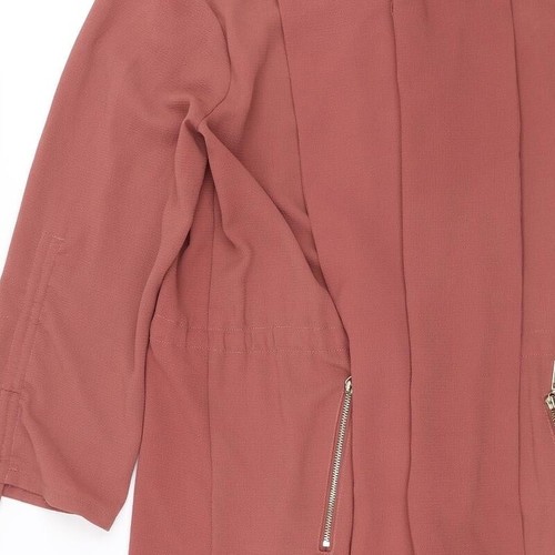 Primark Womens Pink Overcoat Jacket Size 14 - Picture 11 of 12