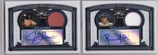 2005 Bowman Sterling Russ Martin/Jed Lowrie Auto Jersey GU RC A's