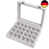 Meshela 24 FäCher Damen Schmuckkasten Schmuck Box Schmuckkoffer SchmuckstäNder A