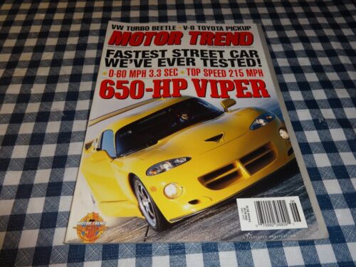 MOTOR TREND MAGAZINE JUNE 1999 DODGE VIPER - Picture 1 of 1