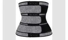 Vaslanda Neoprene Sauna Waist Trainer Corset Sweat Belt for Women Weight Loss Co