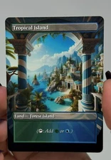 Tropical Island Proxy Card with Custom designed art