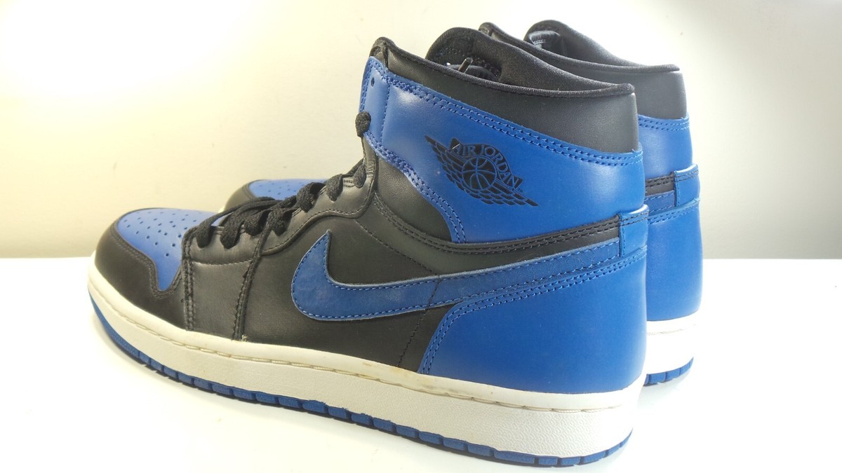 NIKE 2001 AIR JORDAN 1 I OG RETRO 136066-041 ROYAL 9.5 VINTAGE 3 4