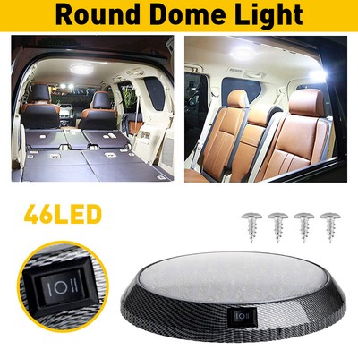 RV Interior LED Lights Switched Round Ceiling Light Fixture Camper Trailer EAW