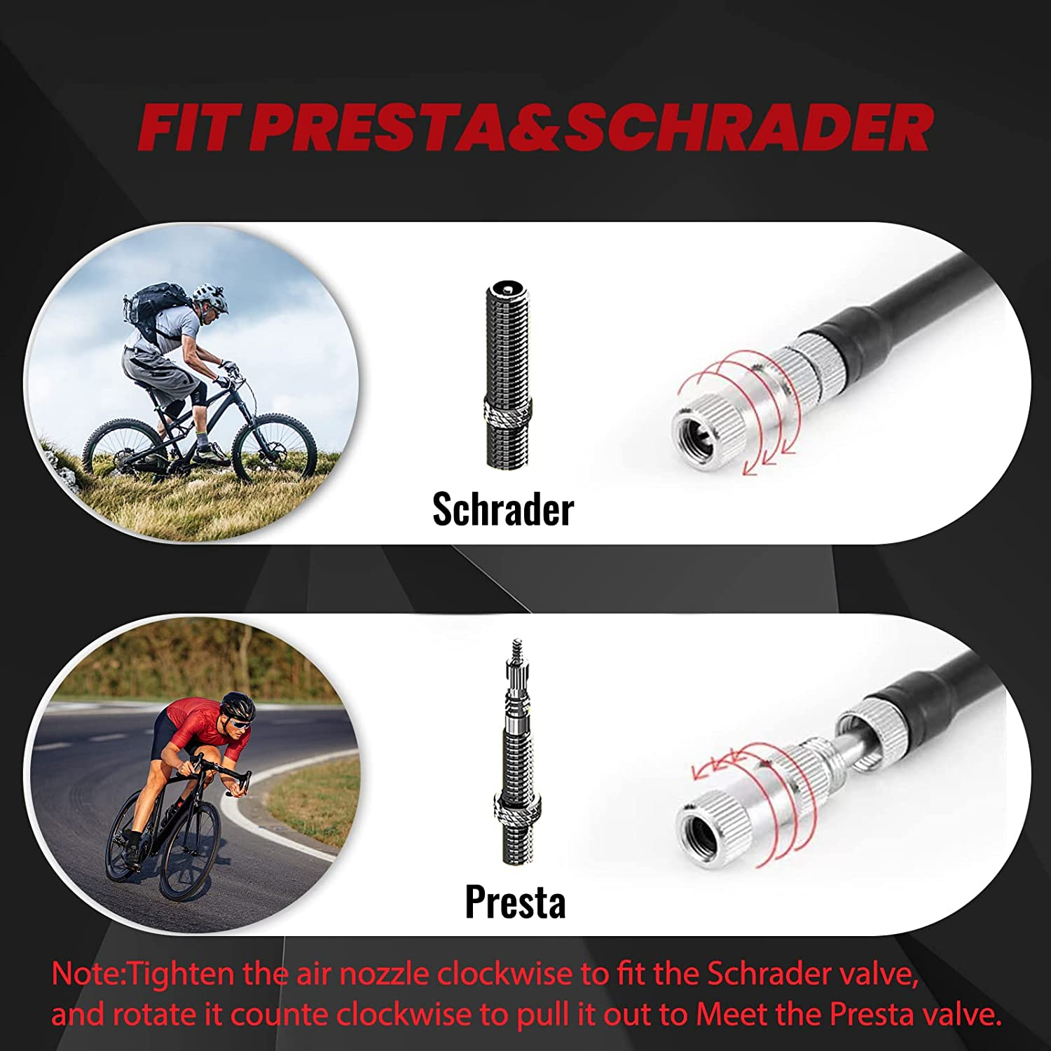 HighPressure Shock Pump for Mountain Bike, Shock Air Pump for Fork and