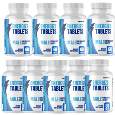 Energize Male Tablets Natural Formula for Energy & Vitality, 9 Bottles