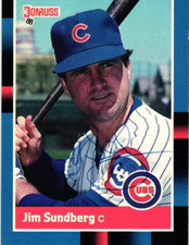 Jim Sunberg Signed 488 1988 Donruss Mlb Baseball Card Auto Cubs