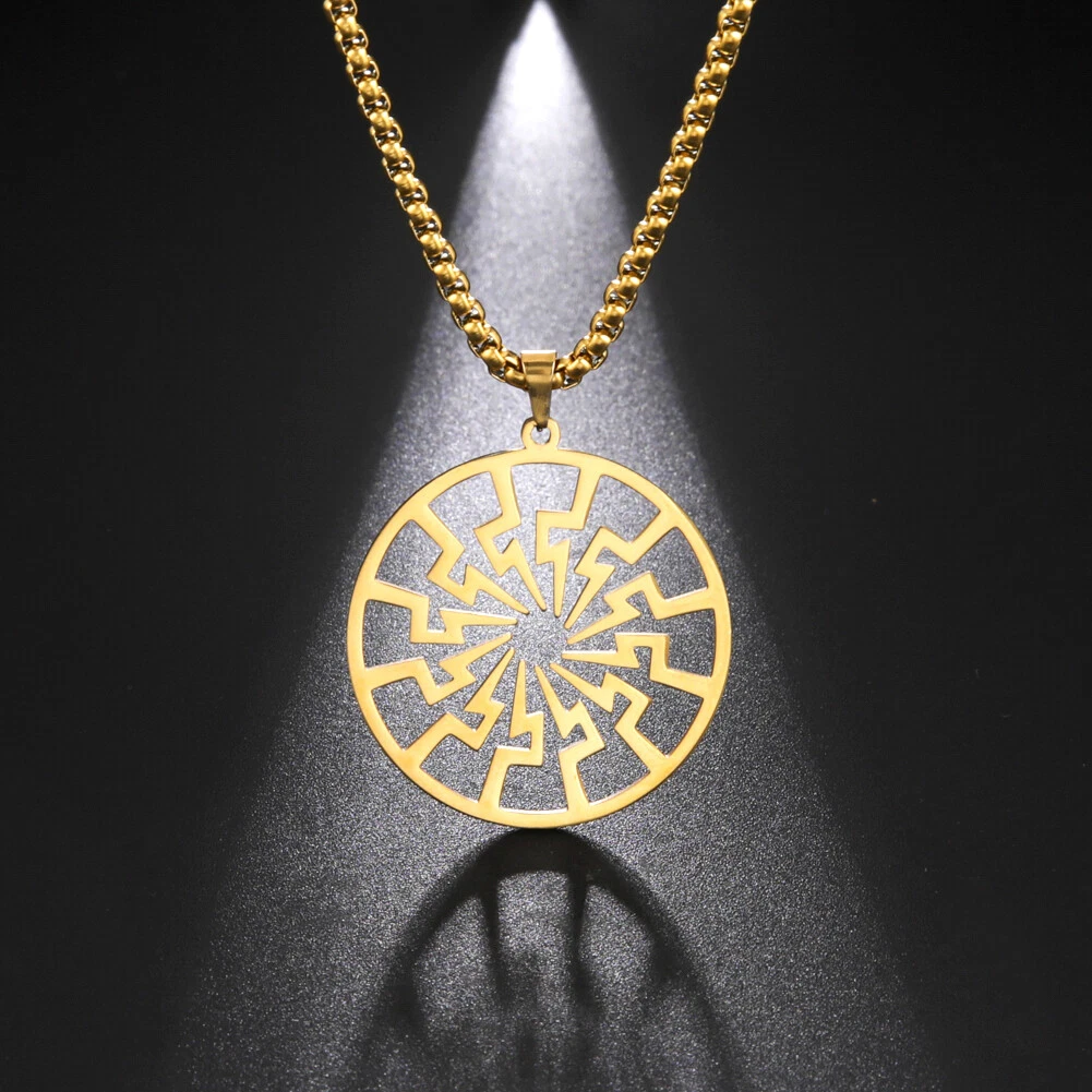 Sun wheel cheap necklace