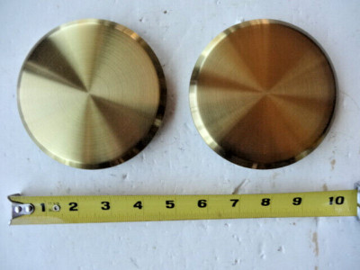 Two Metal Brass Pendulum Bobs for Modern Wall & Grandfather Clocks New Old Stock
