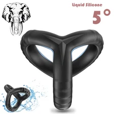 3in1 Ball-Scrotum-Stretcher-Ring-Penis Enhancer Delay Ejaculation for Male Reuse