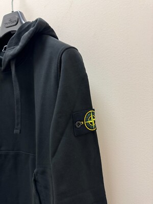 Stone Island Logo Patch Cotton Felpa Hoodie Hood Sweatshirt