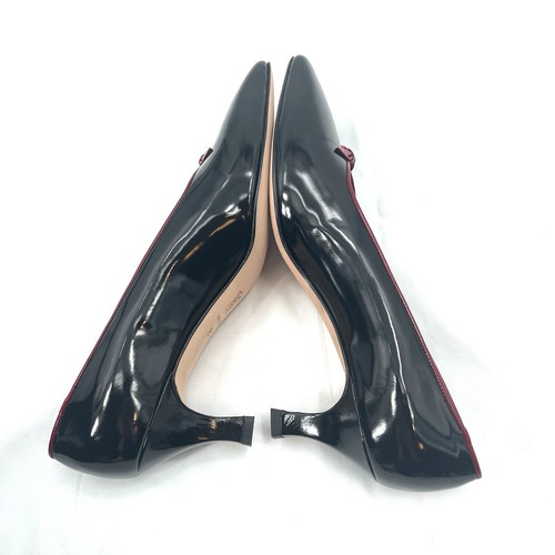Vintage Silvia Fiorentina Black Patent Leather Kitten Heel Pumps Womens 7 NEW! - Picture 7 of 15